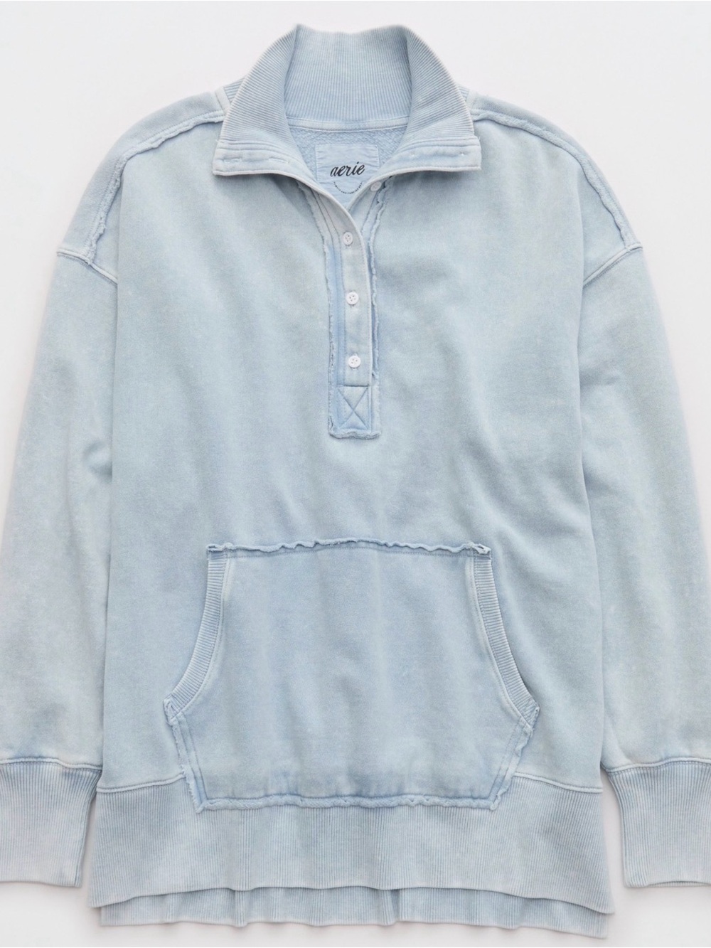 Aerie women’s Light Blue Vintage Popover Sweatshirt